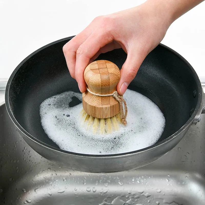 Dish Brush Bamboo - Cepillos para fregar platos de bambú,