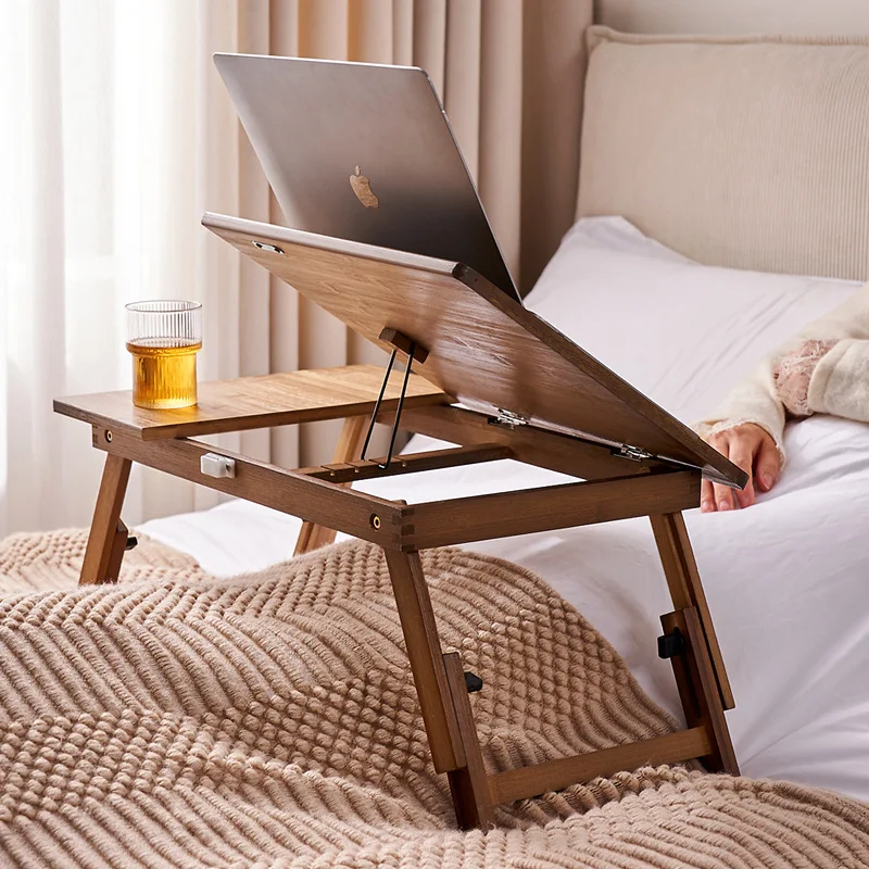 Bamboo Cutlery Travel - Mesa plegable de bambú para escritorio,