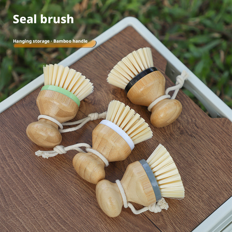Dish Brush Bamboo - Cepillo de limpieza para ollas de
