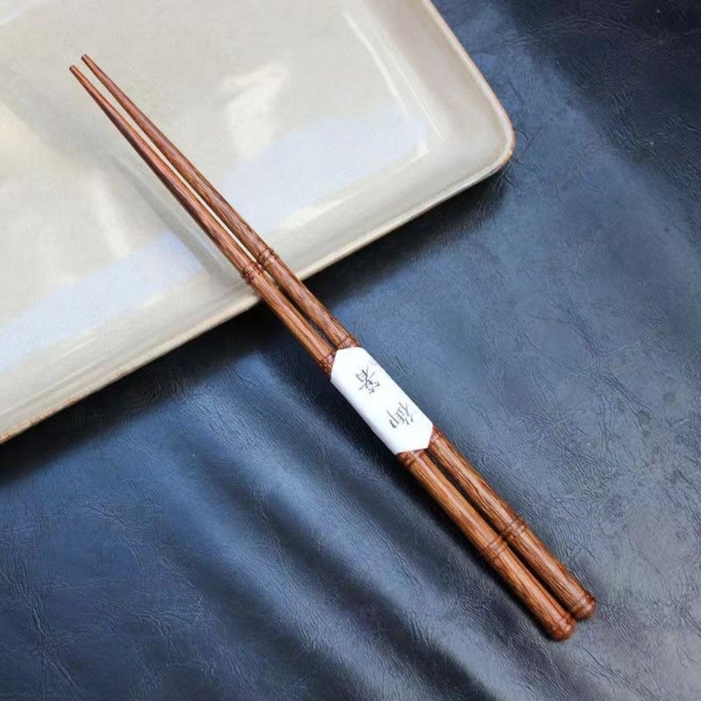 1 par de palillos de madera Re - Bamboo Cutlery Travel reseña y precio