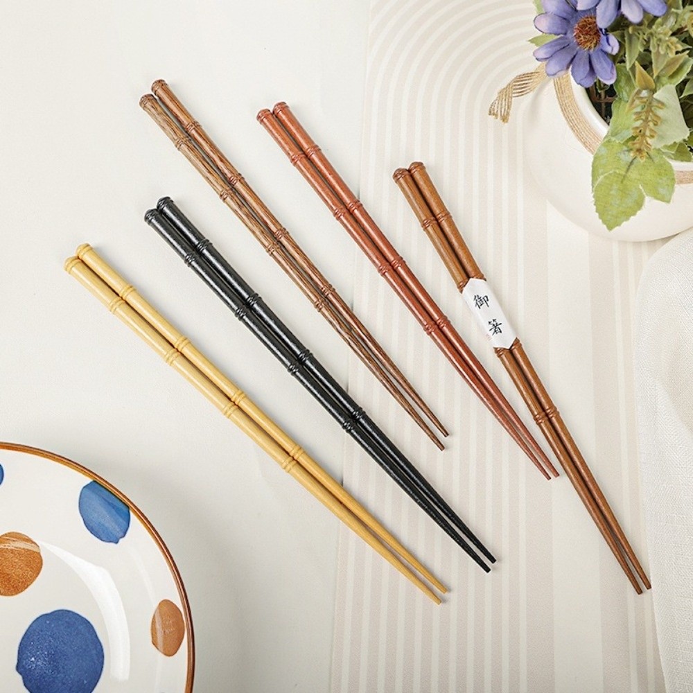 1 par de palillos de madera Re - Bamboo Cutlery Travel reseña y precio