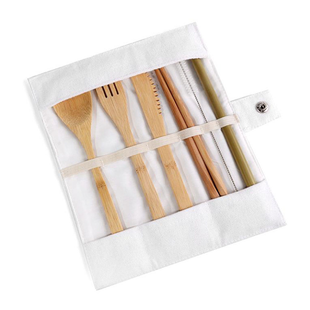 Juego de cubiertos de bambú re - Bamboo Cutlery Travel reseña y precio