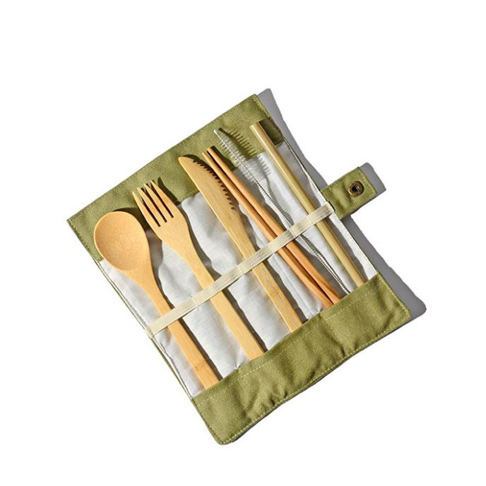 Juego de cubiertos de bambú re - Bamboo Cutlery Travel reseña y precio