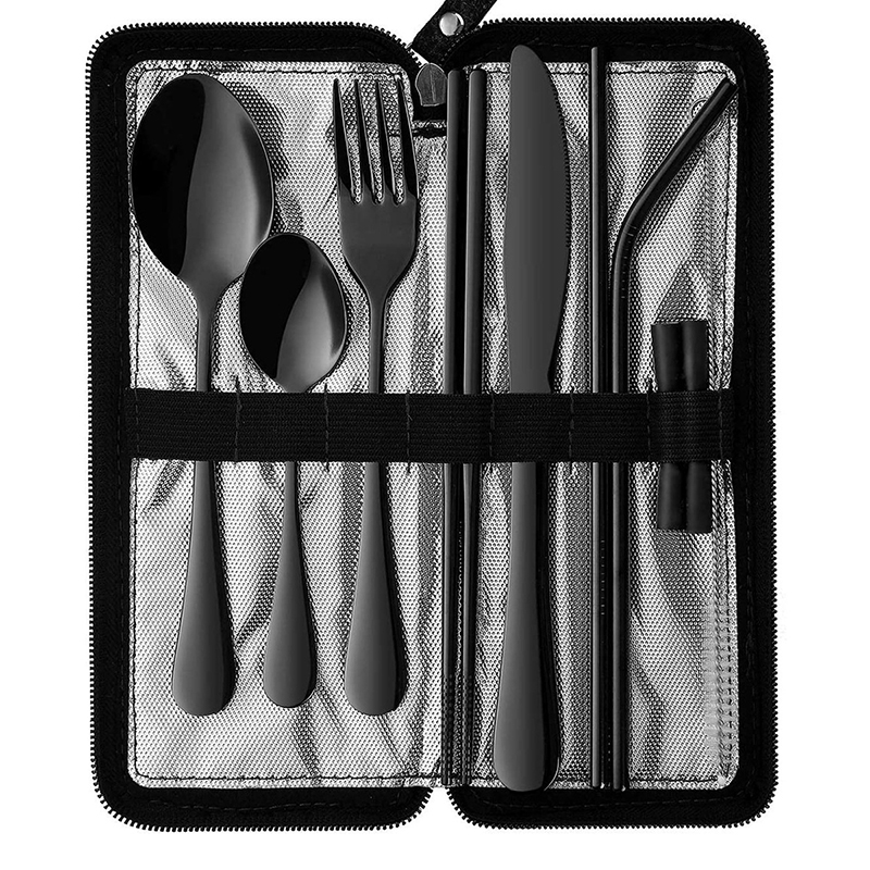 Nuevo juego de 10 piezas de ut - Bamboo Cutlery Travel reseña y precio