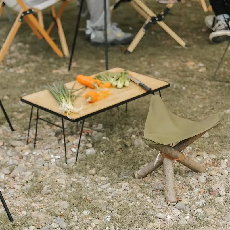 Mesa de camping plegable de ba - Bamboo Cutlery Travel reseña y precio