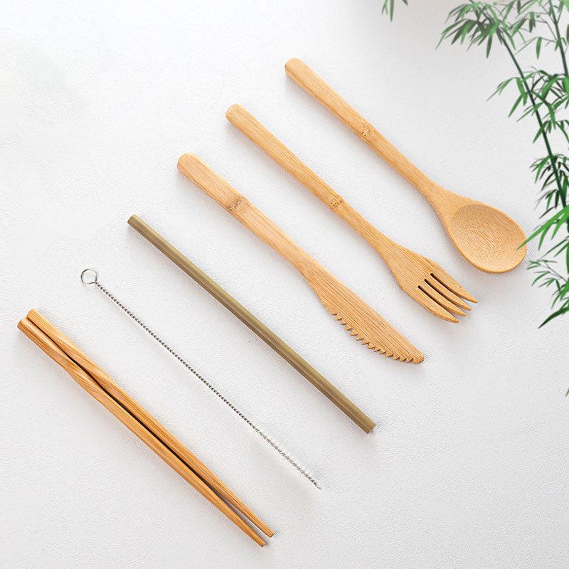 Vajilla de viaje de bambú, jue - Bamboo Cutlery Travel reseña y precio