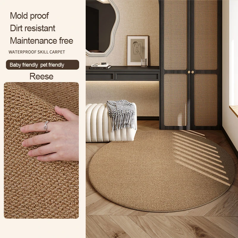 Alfombra Redonda Tejida Minima - Sustainable Living Homes reseña y precio